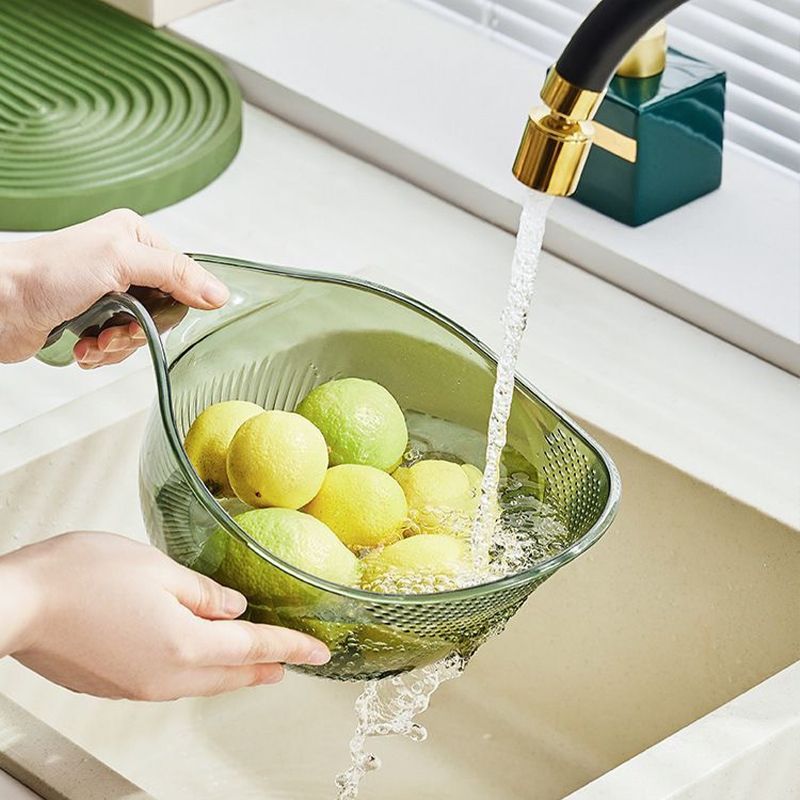 🍚 Multipurpose Rice Washing Bowl Strainer with Handle