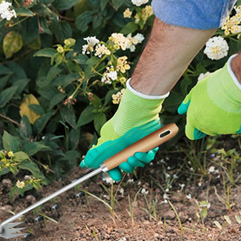 🌿 Multifunctional Garden Weeding Forks with Wooden Handle