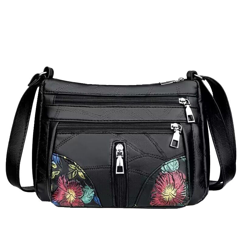 Floral Embroidery Crossbody Bag đ¸