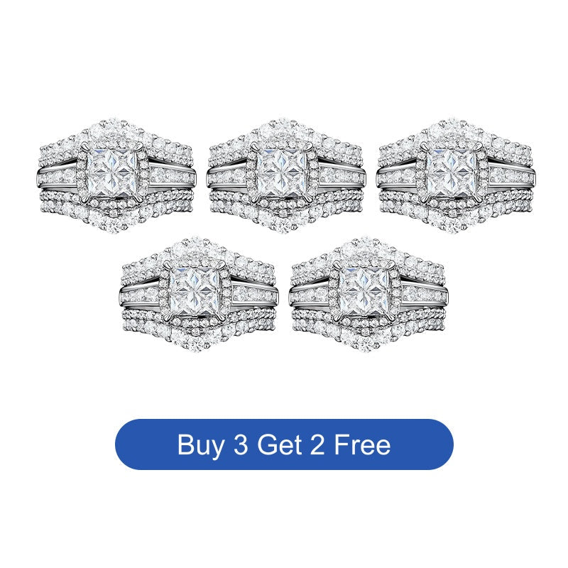 💎 Women's Princess Cut Cubic Zirconia Filled Ring ✨
