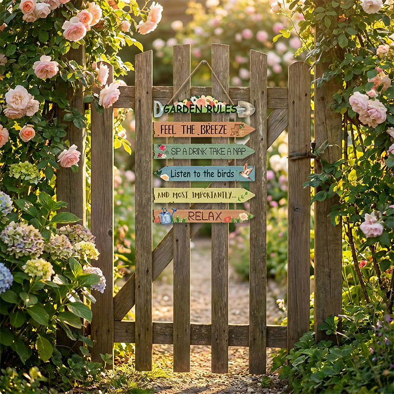 ๐ธ Decorative Wooden Hanging Plaque for Garden, Porch & Shed