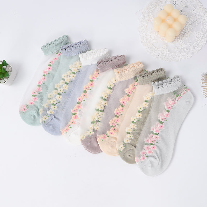 🥳SUMMER HOT SALE🥳💞50K+ SOLD!🔥Floral Lace Women's Spring Summer Ankle Socks