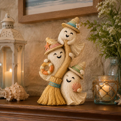 🌸Seasonal Ghost Broom Decor