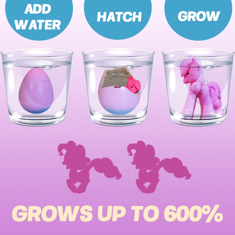 6 Pack Hatching Growing Unicorn Eggs