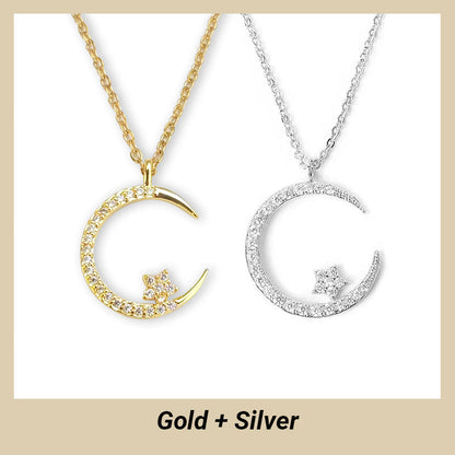 🎁 BUY 1 GET 1 FREE! 🌙✨ Bright Night: Moon Star Necklace – Glow-in-the-Dark Elegance with Celestial Charm 💫🌌