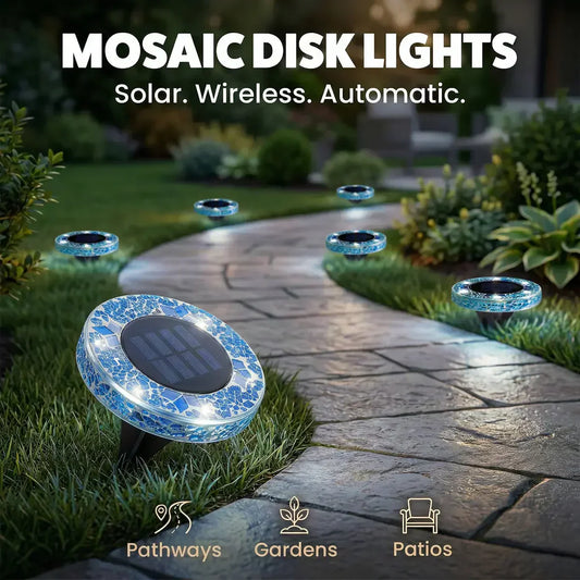 🔅Solar Outdoor Mosaic Disk Lights