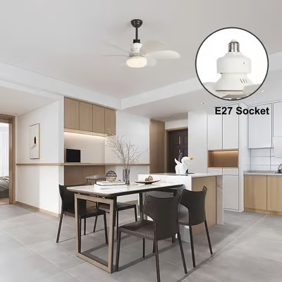 2-in-1 Portable Ceiling Fan & Light With Remote Control