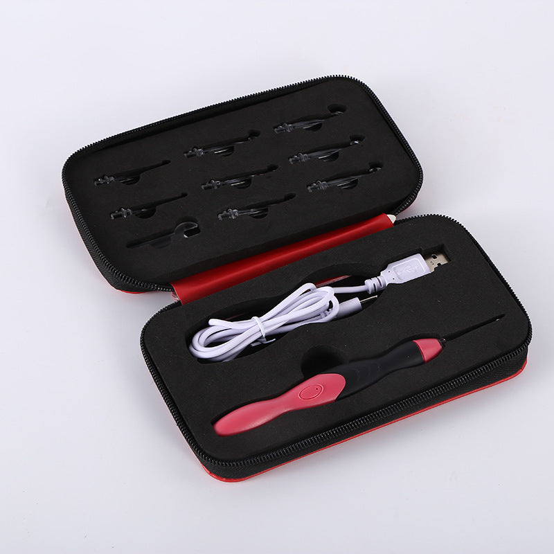 Crochet hooks with LED light, 11 pieces