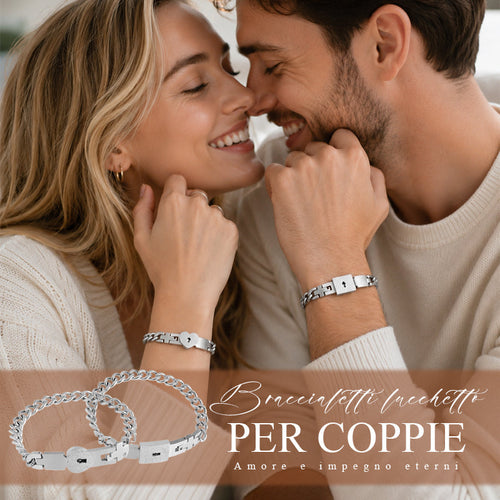 Matching bracelets with a heart-shaped lock 💕