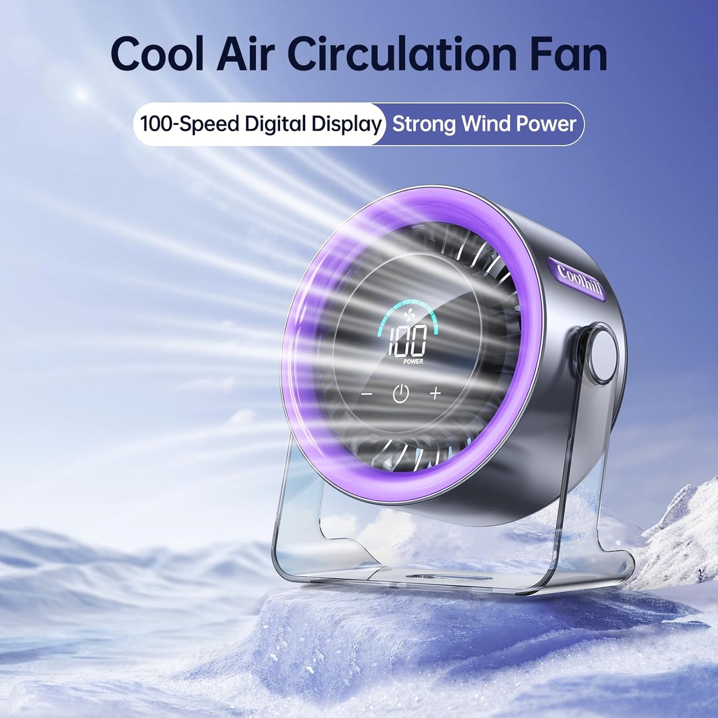 🔥USB Desk Fan for Bedroom: 120° Rotating Small Rechargeable Battery Desktop Fans for Bedroom Home Office