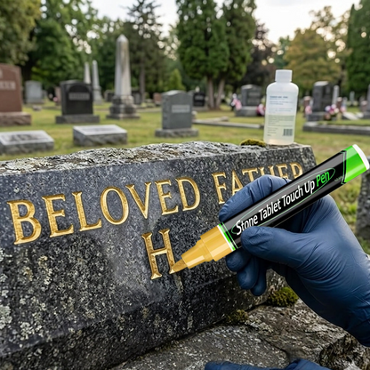 🔥HOT SALE 🐦Golden Tombstone Marker Pen for Restoring Faded Grave Inscriptions（2 PCS）