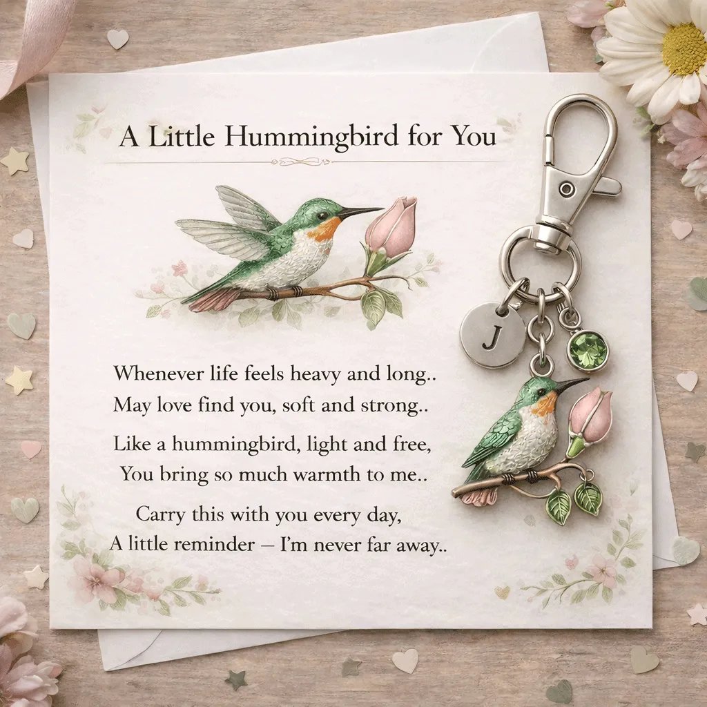 A Little Hummingbird for You keychain-A Meaningful Mother's Day Gift Filled with Love & Comfort