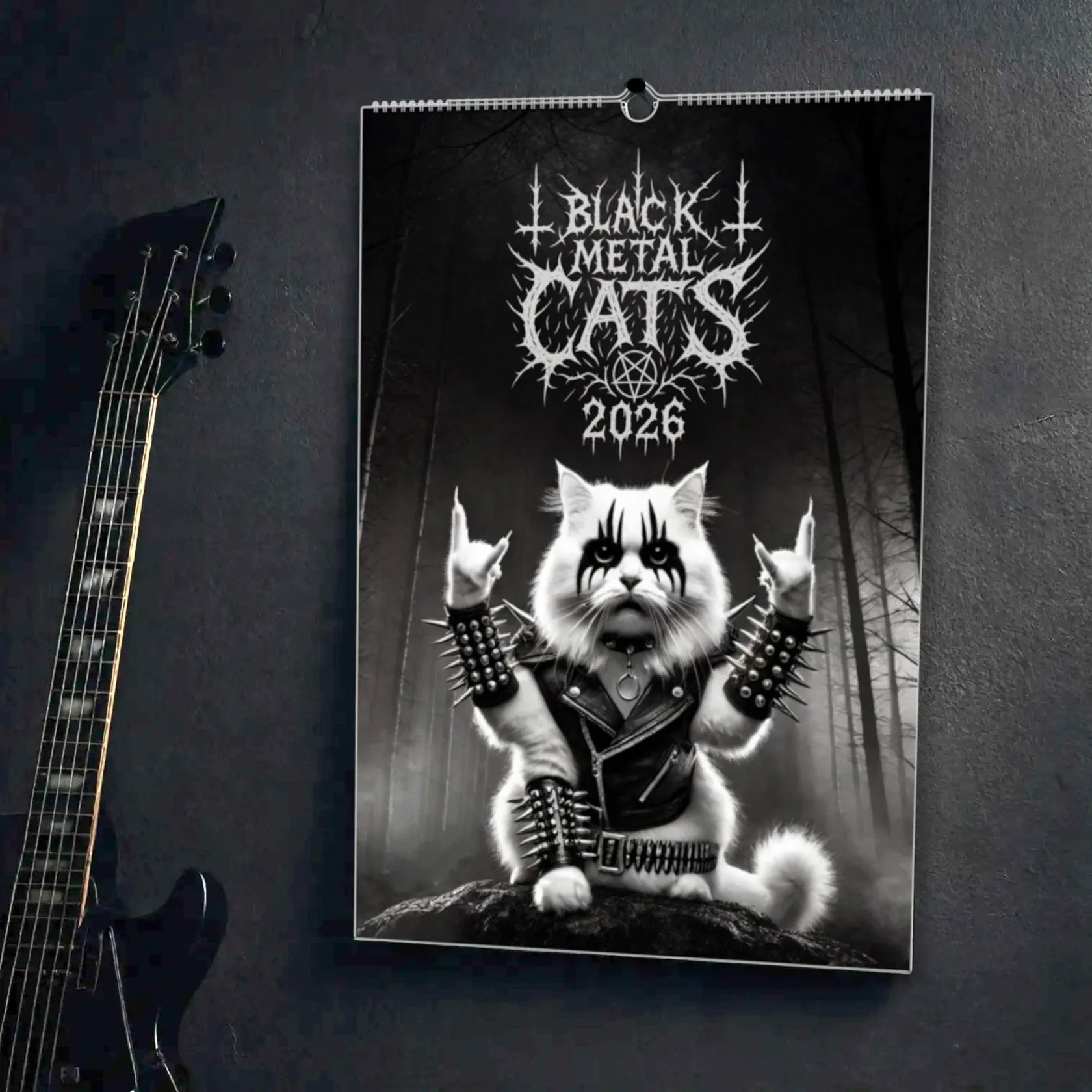 Black Metal Cats 2026 - Wall Calendar 2026