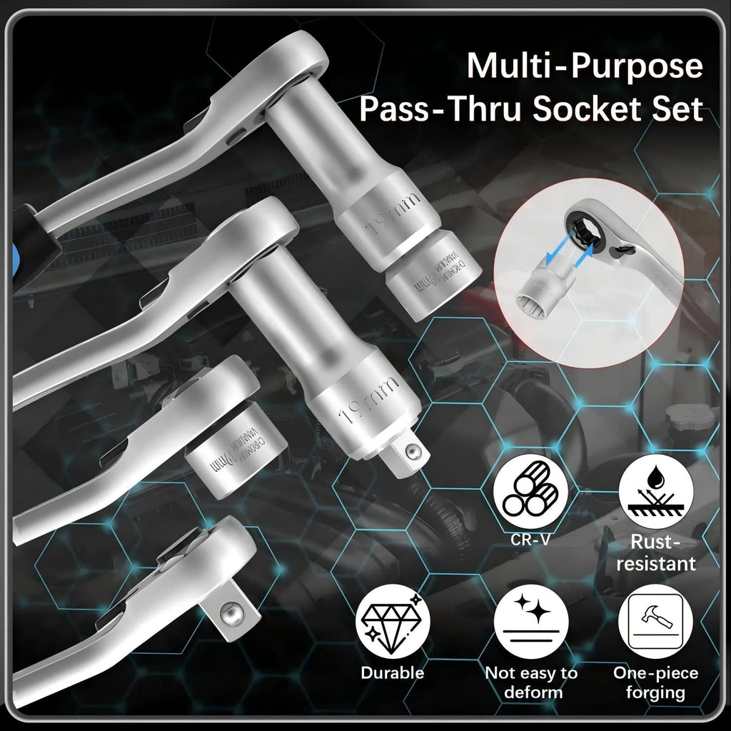 17PCS Pass Through Socket Set
