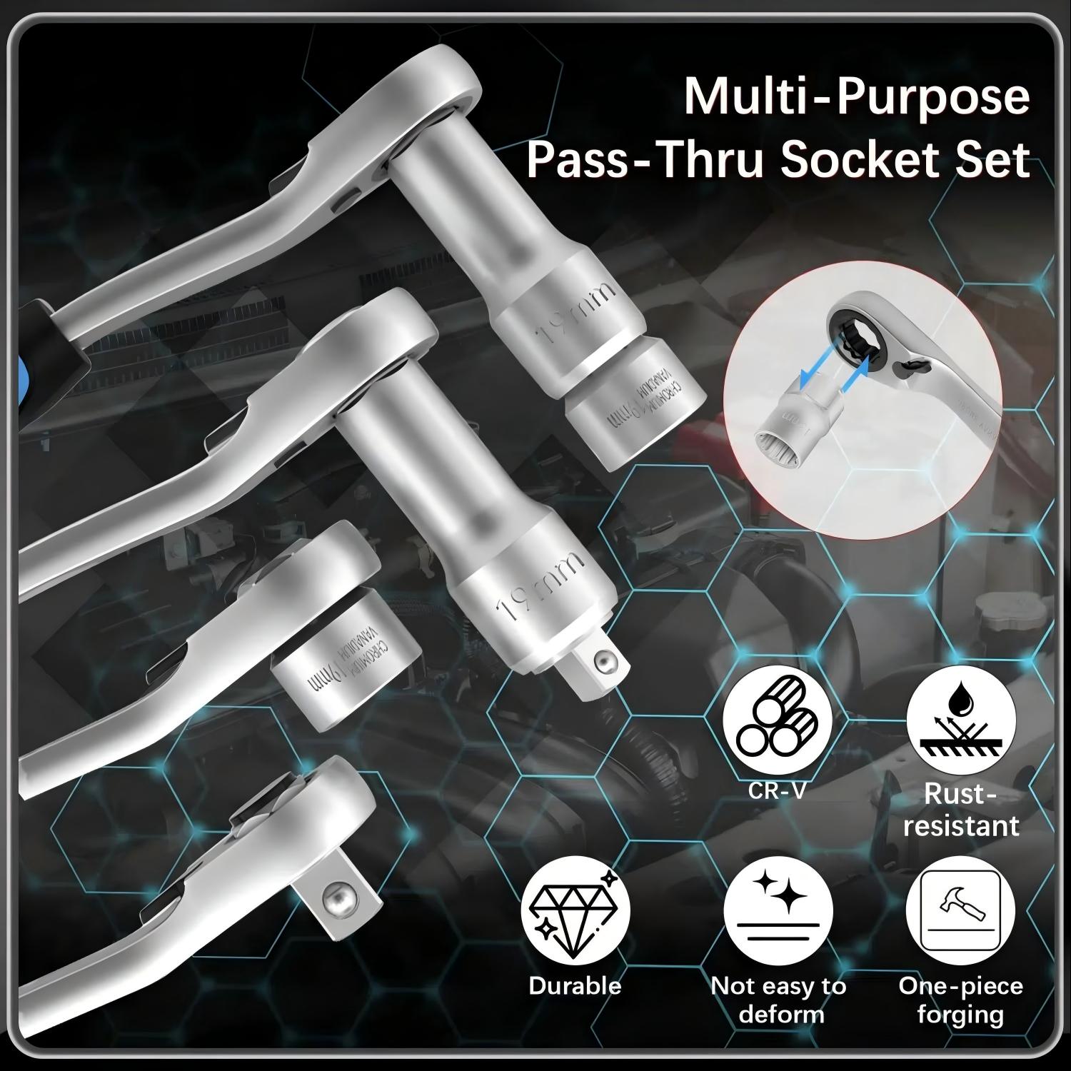 17PCS Pass Through Socket Set