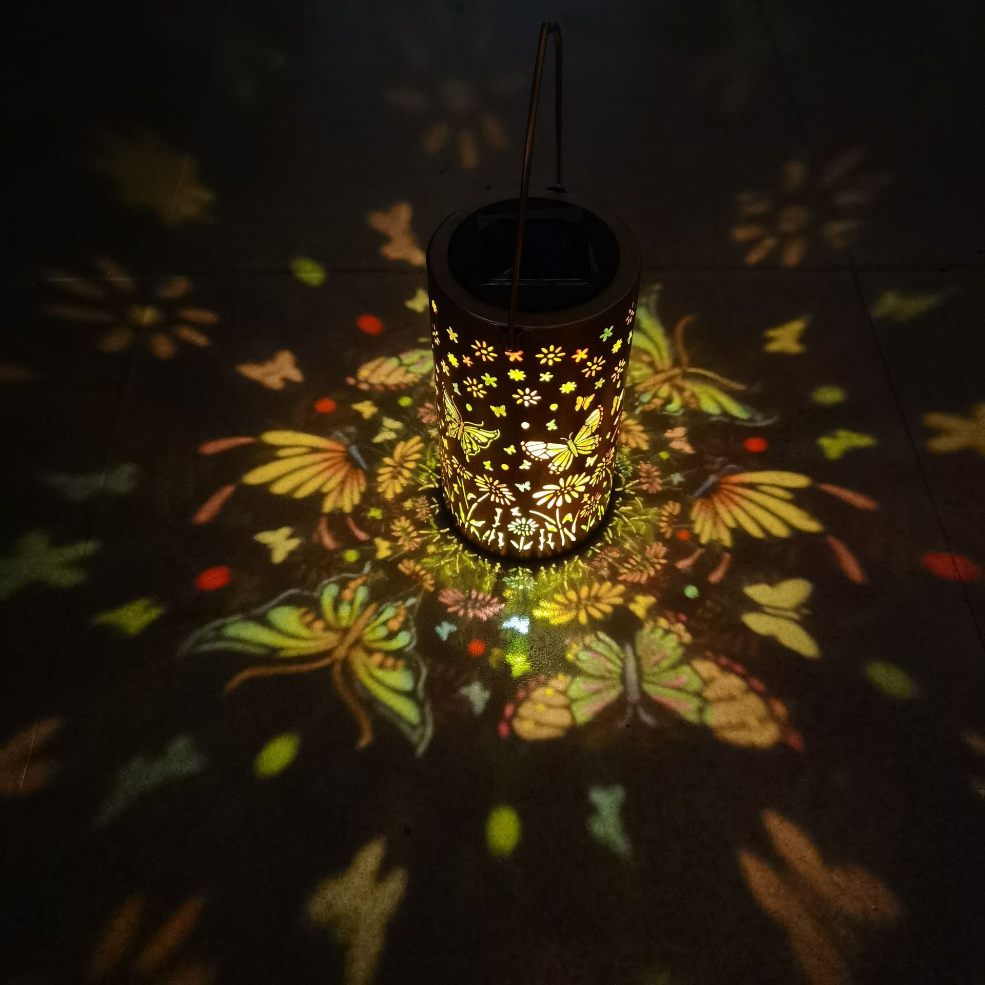 Colorful Sunflower Glow Solar Garden Lantern
