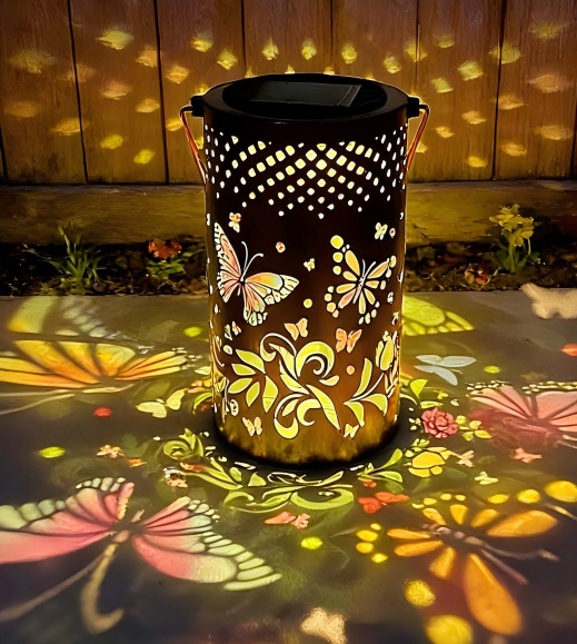 Colorful Sunflower Glow Solar Garden Lantern