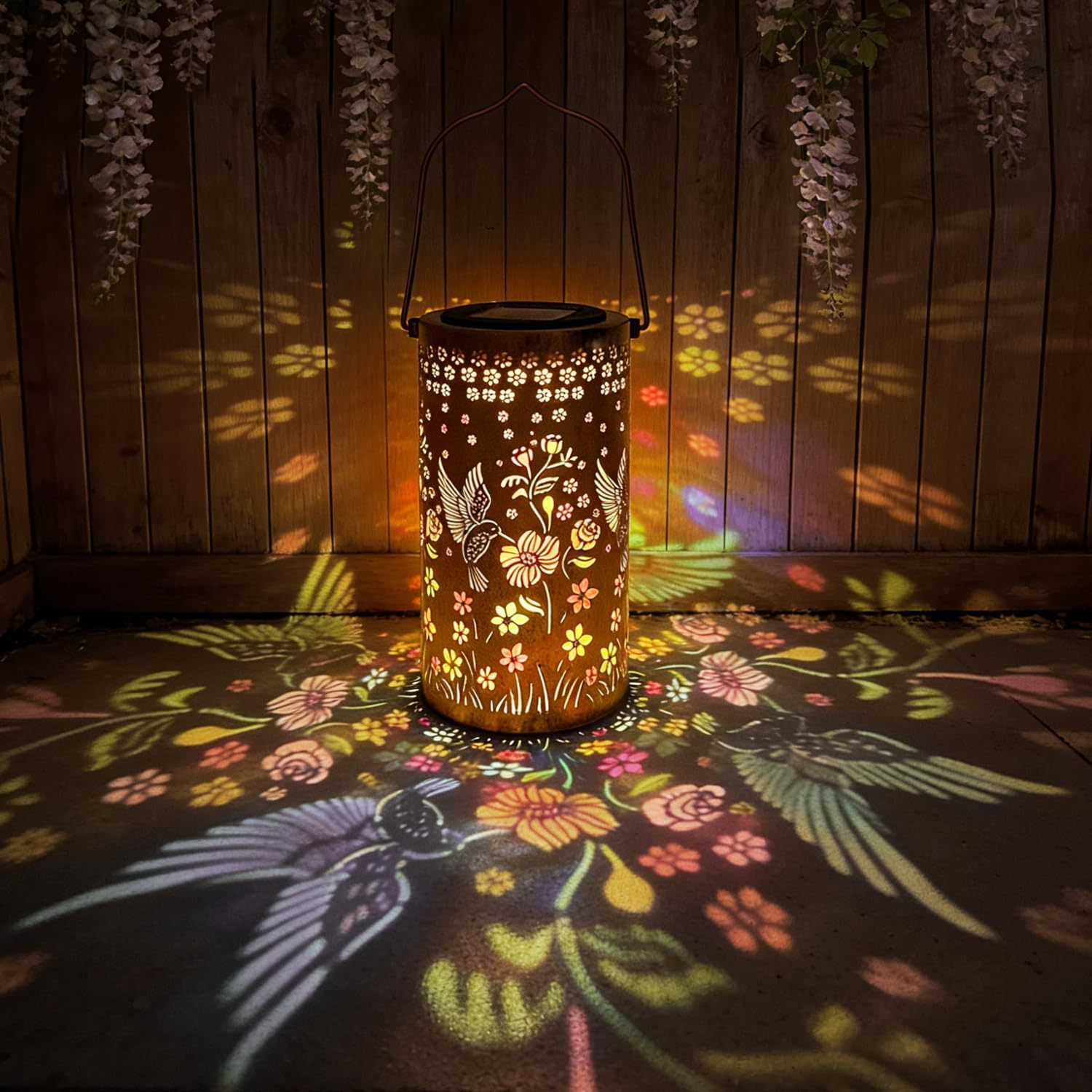 Colorful Sunflower Glow Solar Garden Lantern