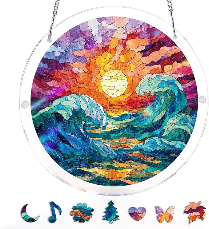 💖Acrylic Jigsaw Puzzle Suncatcher - Holy Light of Jesus Light