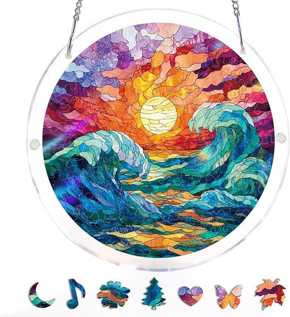 💖Acrylic Jigsaw Puzzle Suncatcher - Holy Light of Jesus Light
