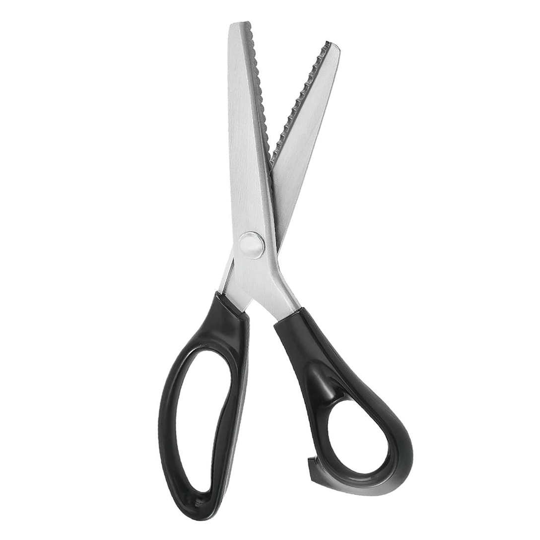 Stainless Steel Pinking Shears – 9.1" Zig Zag Fabric Scissors for Sewing, Quilting, Dressmaking & DIY Crafts
