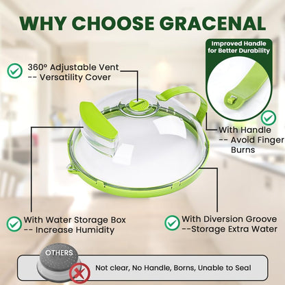 🔥Microwave Splatter Cover with Water Steamer