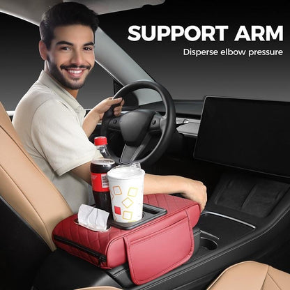 🔥Multifunctional PU Leather Car Armrest Box Mat 😍