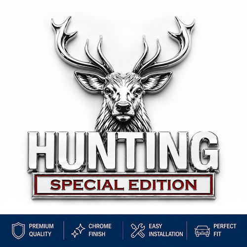 🦌 HUNTING Special Edition 3D Chrome Metal Car Emblem