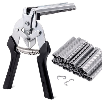 M-Type Hog Ring Pliers Kit – Semi-Automatic Spring-Loaded Fence & Cage Repair Tool