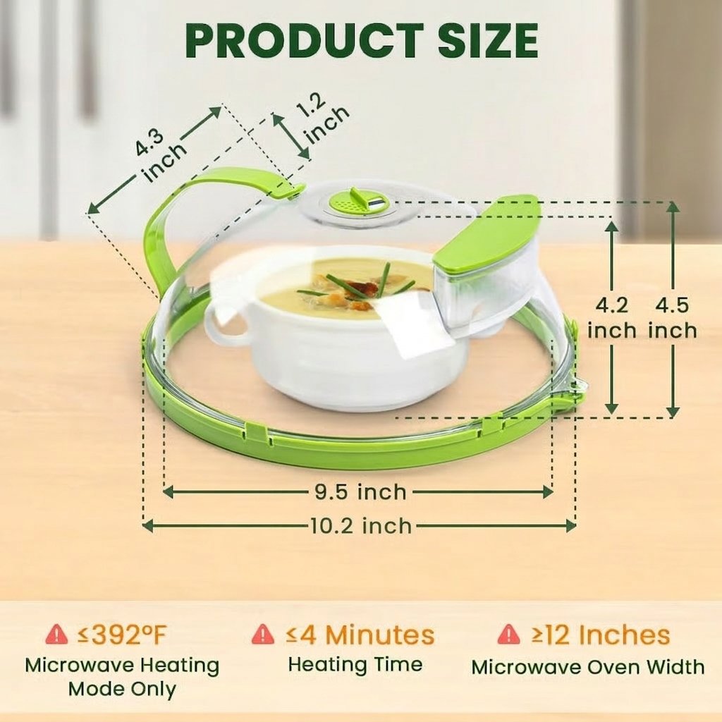 🔥Microwave Splatter Cover with Water Steamer
