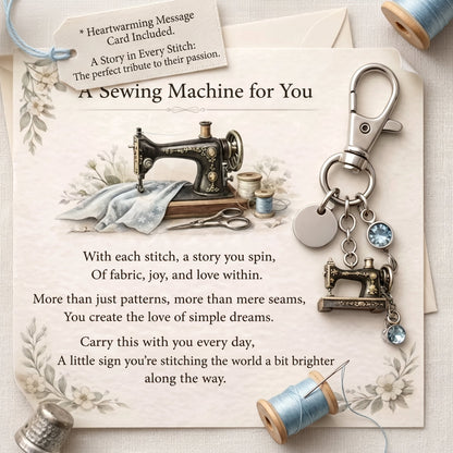 Emotional Support Sewing Machine Keychain