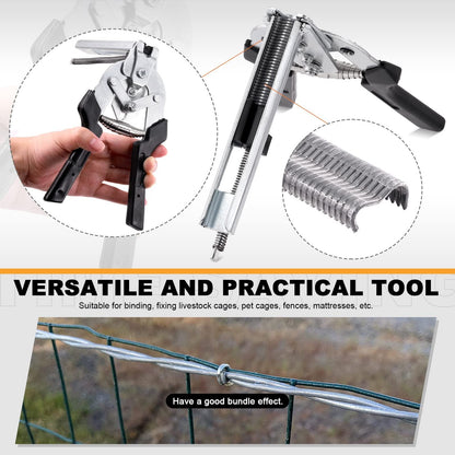 M-Type Hog Ring Pliers Kit – Semi-Automatic Spring-Loaded Fence & Cage Repair Tool