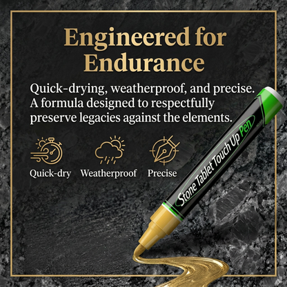 🔥HOT SALE 🐦Golden Tombstone Marker Pen for Restoring Faded Grave Inscriptions（2 PCS）