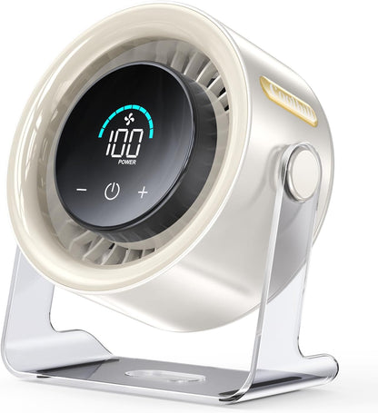 🔥USB Desk Fan for Bedroom: 120° Rotating Small Rechargeable Battery Desktop Fans for Bedroom Home Office
