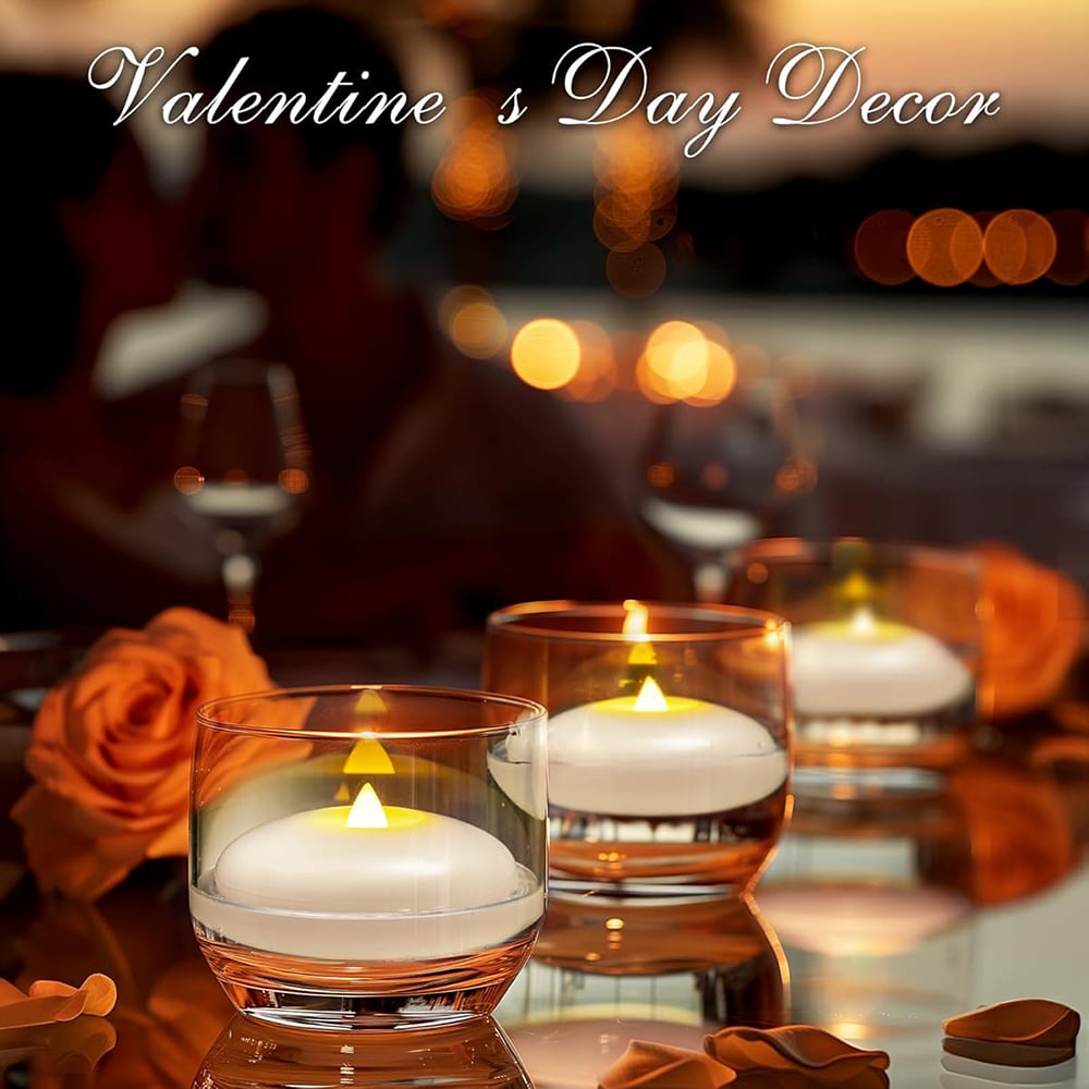 🕯️Water-Activated Flameless Floating LED Candles – Romantic Waterproof Glow for Any Occasion