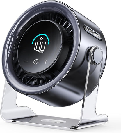 🔥USB Desk Fan for Bedroom: 120° Rotating Small Rechargeable Battery Desktop Fans for Bedroom Home Office