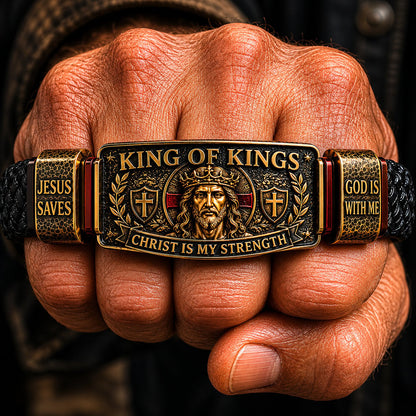 ✝️ The Ultimate Father's Day Tribute: King of Kings Faith Bracelet — Wear Your Belief with Pride (49% OFF Today🔥)