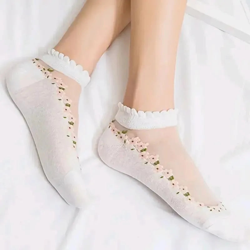 🥳SUMMER HOT SALE🥳💞50K+ SOLD!🔥Floral Lace Women's Spring Summer Ankle Socks
