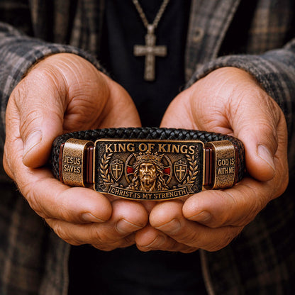 ✝️ The Ultimate Father's Day Tribute: King of Kings Faith Bracelet — Wear Your Belief with Pride (49% OFF Today🔥)