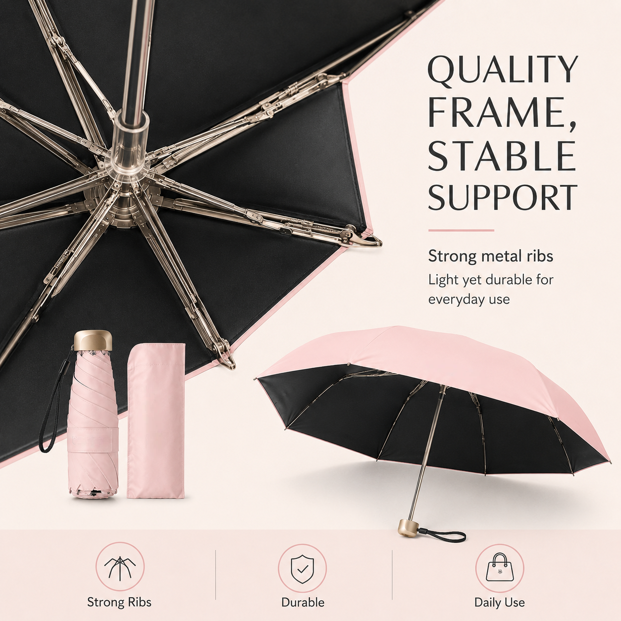Say Goodbye to Bulky Umbrellas-Dual-Purpose Portable Capsule Umbrella