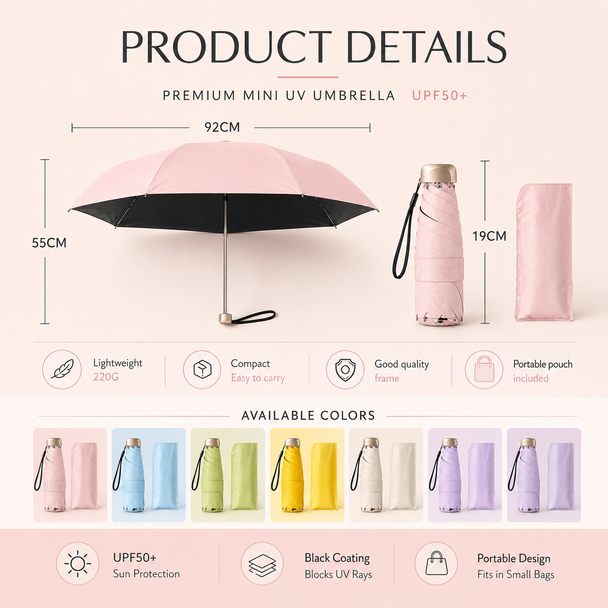 Say Goodbye to Bulky Umbrellas-Dual-Purpose Portable Capsule Umbrella