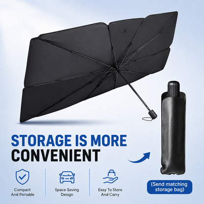 ☂️Thick Titanium Silver Large Sun Umbrella – Opaque Blackout Coating☀️