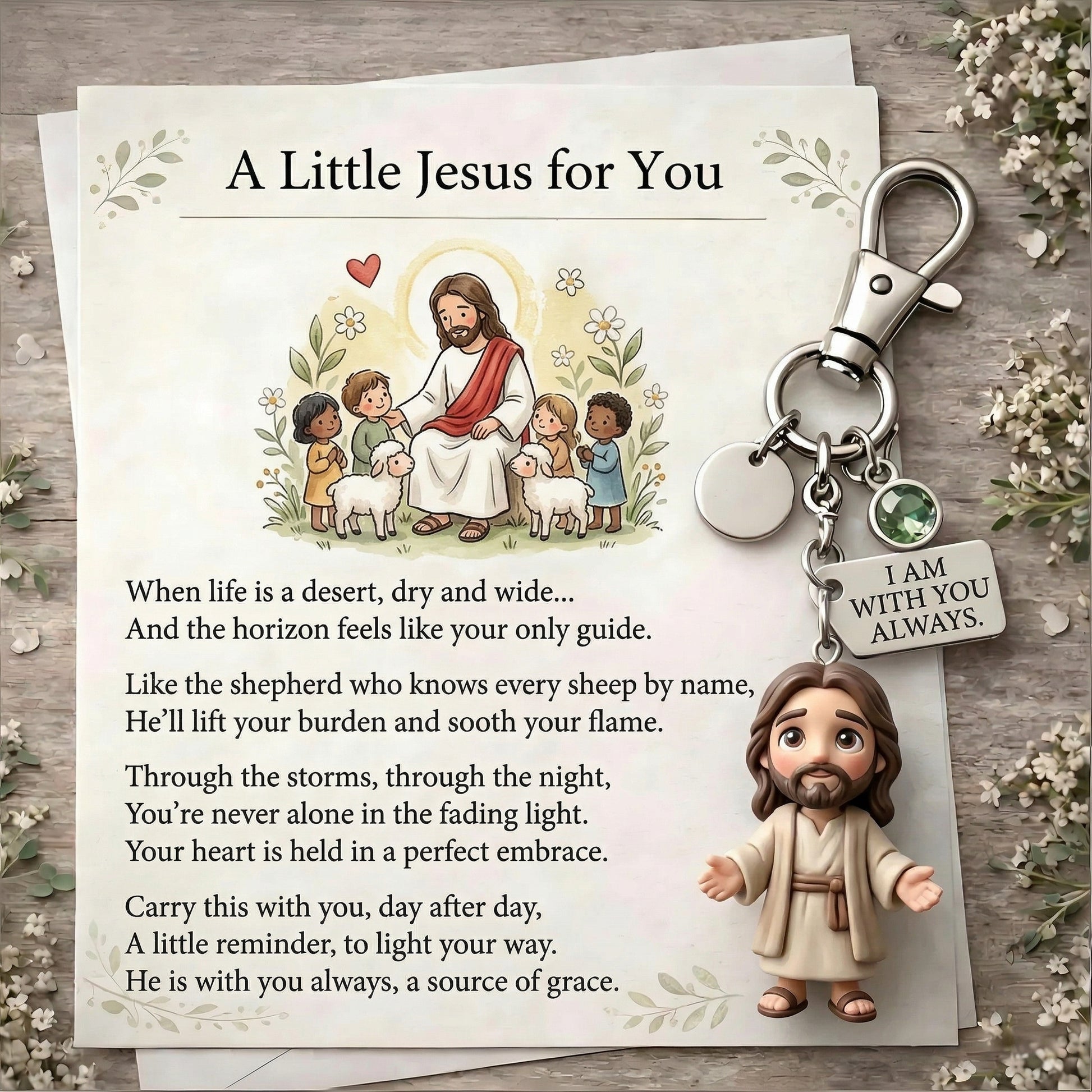 "A Little Jesus for You" - Comforting Pocket Reminder Keychain🌟🙏