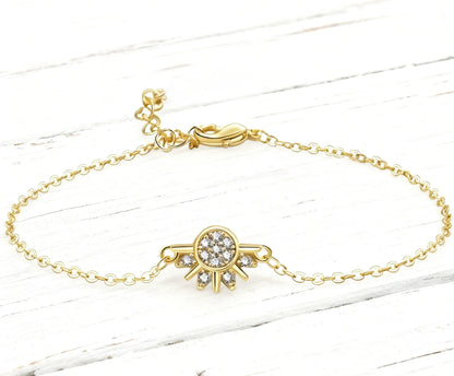 📢📢40% OFF !! ⏰Sun and Moon Pendant Necklace with Rhinestones
