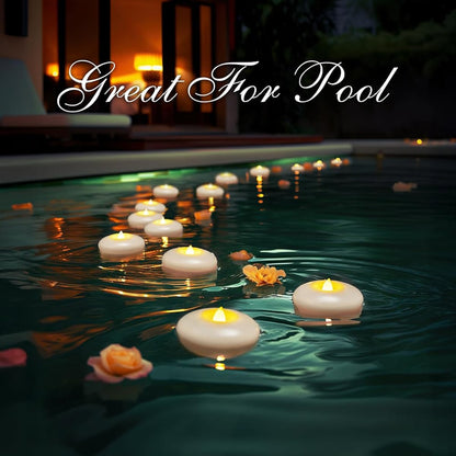 🕯️Water-Activated Flameless Floating LED Candles – Romantic Waterproof Glow for Any Occasion