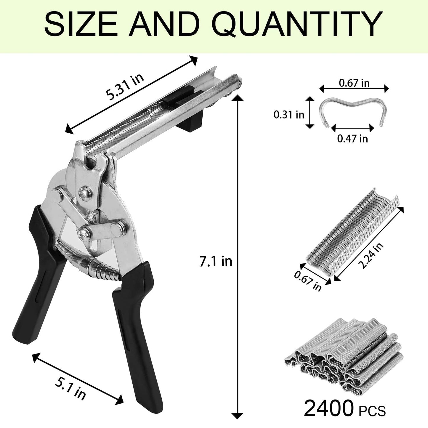 M-Type Hog Ring Pliers Kit – Semi-Automatic Spring-Loaded Fence & Cage Repair Tool