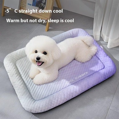 Pet Cooling Pad Mat for Dogs and Cats - Ice Silk Summer Cool Bed Blanket