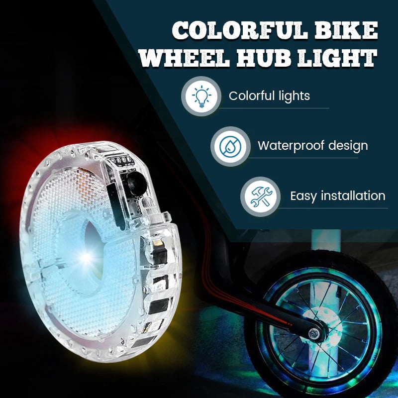 Colorful Bicycle Wheel Lights (7 Colors + 18 Light Modes) – Safe & Super Cool for Night Riding!
