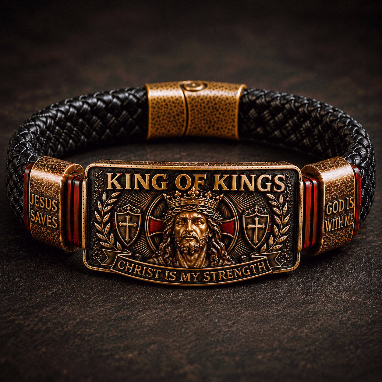 ✝️ The Ultimate Father's Day Tribute: King of Kings Faith Bracelet — Wear Your Belief with Pride (49% OFF Today🔥)