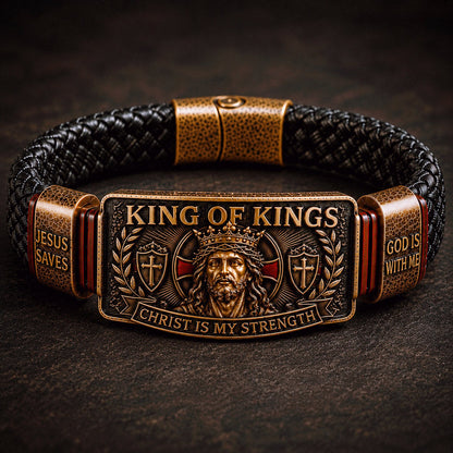 ✝️ The Ultimate Father's Day Tribute: King of Kings Faith Bracelet — Wear Your Belief with Pride (49% OFF Today🔥)